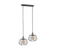 Luminosa Lighting Luminosa Luna Bar Pendant Ceiling Light Gold, 55Cm, 2X E27