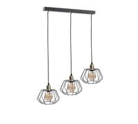 Luminosa Lighting Luminosa Luna Bar Pendant Ceiling Light Gold, 65Cm, 3X E27