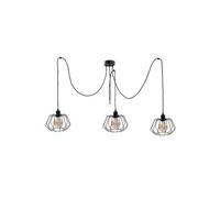 Luminosa Lighting Luminosa Luna Cluster Pendant Ceiling Light Black, 3X E27