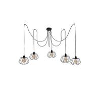 Luminosa Lighting Luminosa Luna Cluster Pendant Ceiling Light Black, 5X E27