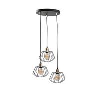 Luminosa Lighting Luminosa Luna Cluster Pendant Ceiling Light Gold, 32Cm, 3X E27