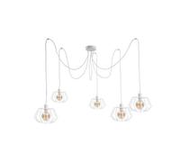 Luminosa Lighting Luminosa Luna Cluster Pendant Ceiling Light White, 5X E27