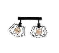Luminosa Lighting Luminosa Luna Twin Ceiling Spotlight Black, 50Cm, 2X E27