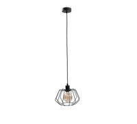 Luminosa Lighting Luminosa Luna Wire Frame Pendant Ceiling Light Black, 25Cm, 1X E27
