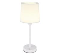 Globo LED table lamp Lunki, white, height 35 cm, fabric, CCT