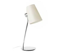 Luminosa Lighting Luminosa Lupe 1 Light Table Lamp Chrome With White Shade, E27