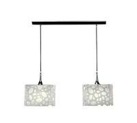 Luminosa Lighting Luminosa Lupin Linear Pendant 2 Light E27 Line, Gloss White/polished Chrome