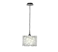 Luminosa Lighting Luminosa Lupin Pendant 1 Light E27, Gloss White/polished Chrome