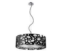 Luminosa Lighting Luminosa Lupin Pendant 4 Light E27, Gloss Black/polished Chrome