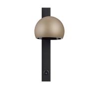 Luminosa Lighting Luminosa Lusa Reading Wall Light Champagne Gold, Black Led 10W 644Lm 3000K Switch On/off