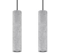 Luminosa Lighting Luminosa Luvo Twin Hanging Pendant Light Grey Gu10