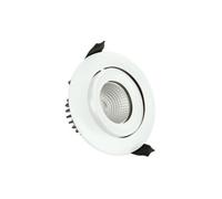 Luminosa Lighting Luminosa Luxfire Fire Rated Tiltable Downlight 92mm Cutout Ip65 650Lm 9W 3000K 36 Beam Dimmable 72Lm/w White