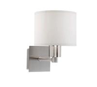 Luminosa Lighting Luminosa Lyon Led Wall Fixture Satin Nickel With Drum Shade E27 60W