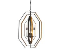 Luminosa Lighting Luminosa Macerata 4 Light Ceiling Pendant Aged Bronze Effect & Antique Gold Paint