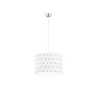 Luminosa Lighting Luminosa Magic Cylindrical Pendant Ceiling Light White With Grey Stars