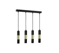 Luminosa Lighting Luminosa Magnum Bar Pendant Ceiling Light Black, Gold, 60Cm, 4X Gu10