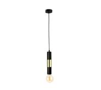 Luminosa Lighting Luminosa Magnum Slim Pendant Ceiling Light Black, Gold, 10Cm, 1X E27