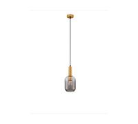 Luminosa Lighting Luminosa Maho Slim Pendant Ceiling Light Smokey, Brass Gold E27 1X12W