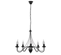 Luminosa Lighting Luminosa Malbo Multi Arm Pendant Ceiling Light Black 60Cm