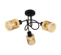 Netlighting Mali Multi Arm Semi Flush Ceiling Lamp Matt Black 3x E14 Netlighting Black