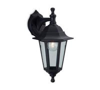 Luminosa Lighting Luminosa Malmo 1 Light Outdoor Wall Lantern - Uplight/downlight Black Resin Ip44, E27