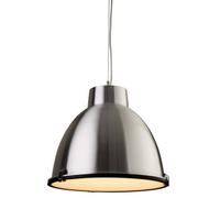 Luminosa Lighting Luminosa Manhattan 1 Light Dome Ceiling Pendant Aluminium, Frosted Glass, E27