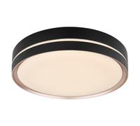 Luminosa Lighting Luminosa Manni 38.5Cm Integrated Led Semi Flush Ceiling Light Black Led Dimmable 2700-6500K Remote Control