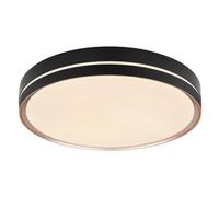 Luminosa Lighting Luminosa Manni 48.5Cm Integrated Led Semi Flush Ceiling Light Black Led Dimmable 2700-6500K Remote Control