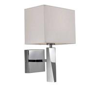 Luminosa Lighting Luminosa Mansion 1 Light Single Indoor Wall Light Polished Stainless Steel, Cream, E14