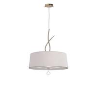 Luminosa Lighting Luminosa Mara Pendant 4 Light E27 Round, French Gold With Ivory White Shade