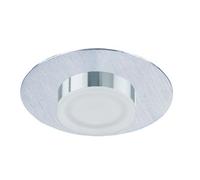 Luminosa Lighting Luminosa Marcel Recessed Down Light 4W Led Round 3000K Ip44, 360Lm, Satin Aluminium/chrome, Driver Included