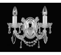 Luminosa Lighting Luminosa Maria Therese 2 Light Crystal Wall Light Chrome Finish