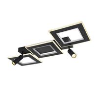 Luminosa Lighting Luminosa Marian 82X56Cm Integrated Led Semi Flush Ceiling Light Matt Black Led Dimmable 2700-6500K Remote Control