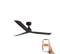 Luminosa Lighting Luminosa Marine Medium 3 Blade Ceiling Fan Dark Brown Tuya Smart System