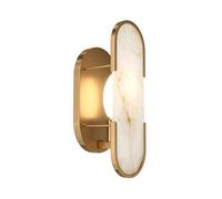 Luminosa Lighting Luminosa Marmo Modern Wall Lamp Brass 1Xe14 White Shade