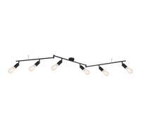 Luminosa Lighting Luminosa Martha 180Cm Ceiling Spotlight Bar Black 6X E27