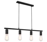 Luminosa Lighting Luminosa Martha Bar Pendant Ceiling Light Black 4X E27