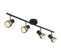 Luminosa Lighting Luminosa Mason Ceiling Spotlight Bar Matt Black, Gold 4X Gu10