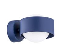 Luminosa Lighting Luminosa Massimo Plus Outdoor Globe Wall Lamp Opal Matt, Navy Blue Structure Ip44