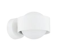 Luminosa Lighting Luminosa Massimo Plus Outdoor Globe Wall Lamp Opal Matt, White Structure Ip44