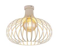 Luminosa Lighting Luminosa Mateo Semi Flush Ceiling Light Creme Coloured Matt 1X E27