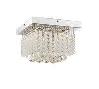 Luminosa Lighting Luminosa Mathilda Ceiling Light Chrome Rods Glass Shade Led 4000K
