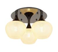 Netlighting Maxy Globe Ceiling Light Gunmetal Clear Glass Shade 3x E27 in Grey Netlighting Grey
