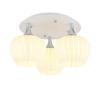 Luminosa Lighting Luminosa Maxy Globe Ceiling Light White Matt Opal Glass Shade 3X E27
