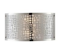 Luminosa Lighting Luminosa Maya 2 Light Flush Wall Light Chrome 32X17Cm