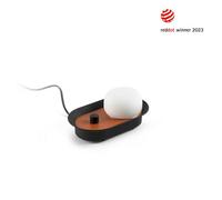 FARO BARCELONA Maya LED wall lamp, terracotta, aluminium/glass, width 12.2 cm