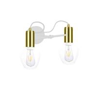 Luminosa Lighting Luminosa Maya Wall Lamp White, Gold, 25Cm, 2X E27