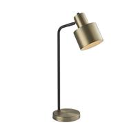 Luminosa Lighting Luminosa Mayfield Task Table Lamp Matt Antique Brass Plate, Matt Black