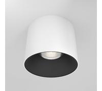 Luminosa Lighting Luminosa Maytoni Alfa Led Surface Mounted Downlight White, Black, 10Cm 3000K