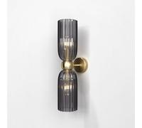 Luminosa Lighting Luminosa Maytoni Antic Modern 2 Light Up & Down Wall Lamp Gold, Grey Shade, E14
